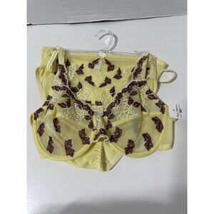 Bare Elegance Bra & Panty Underwire Mesh Set Size 34C NWT